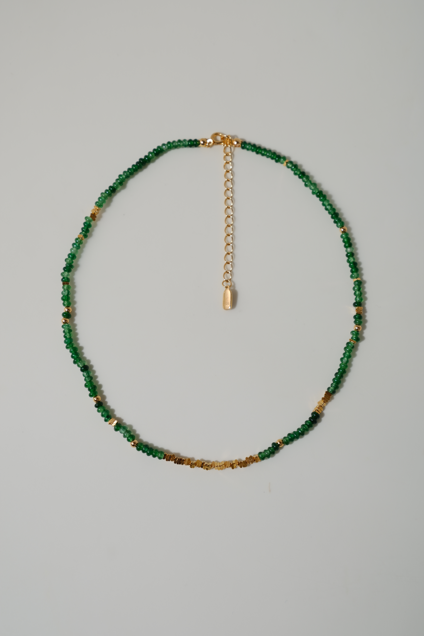 Green Dream- 18ct gold plated brass with malachite necklace