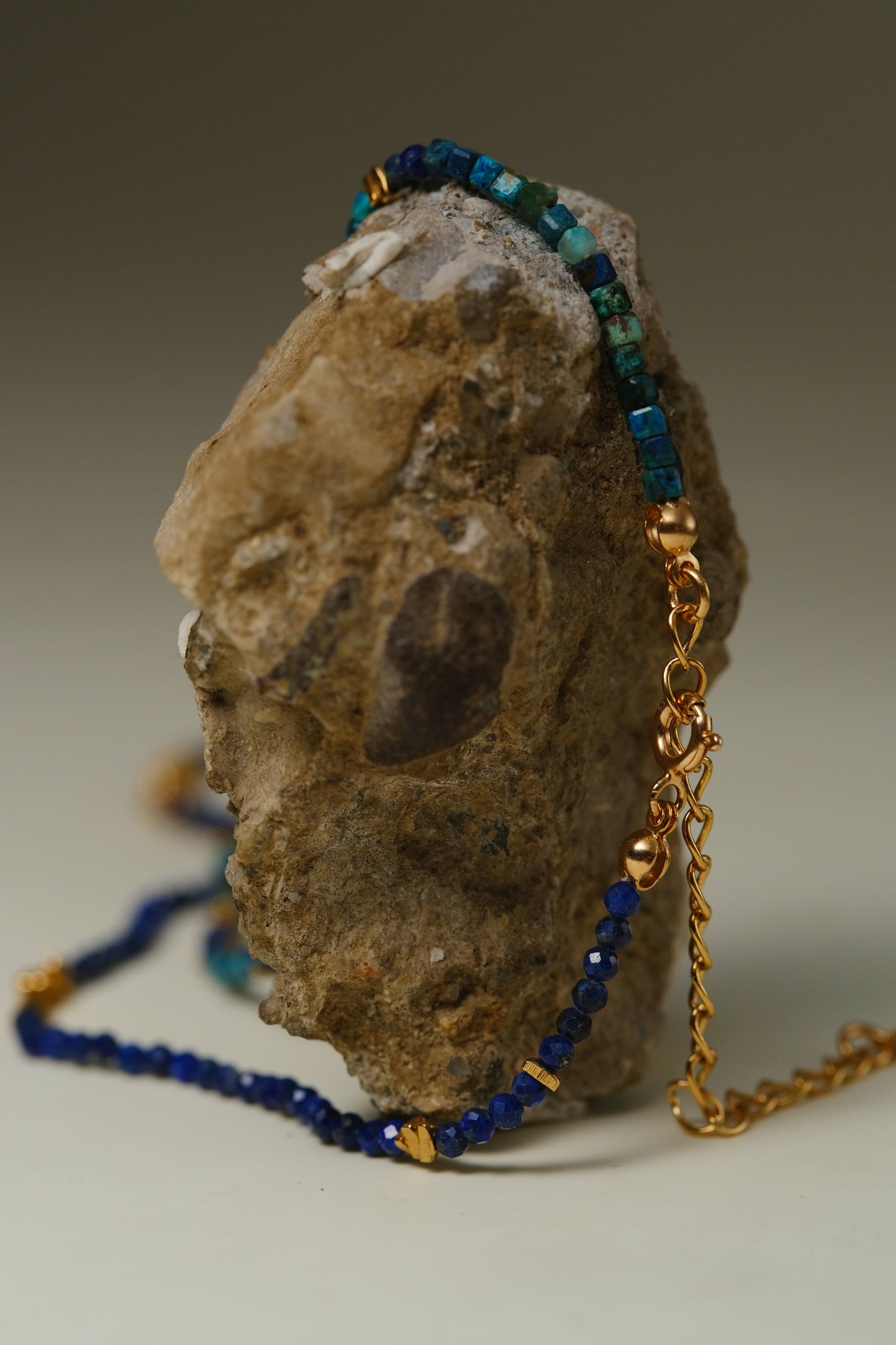 Rhone starry sky - 925 silver, phoenix lapis lazuli necklace